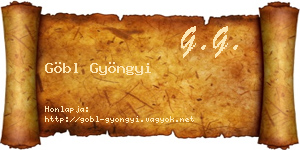 Göbl Gyöngyi névjegykártya