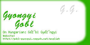 gyongyi gobl business card
